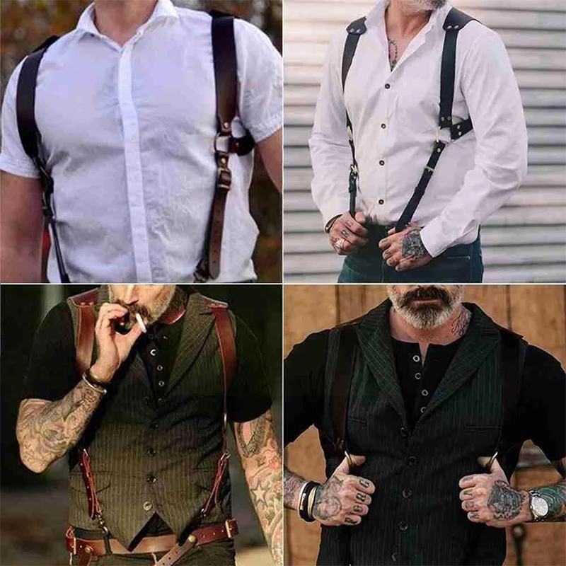 Sabuk suspender pria tali kuli - Leather Work Harness ulasan dan harga