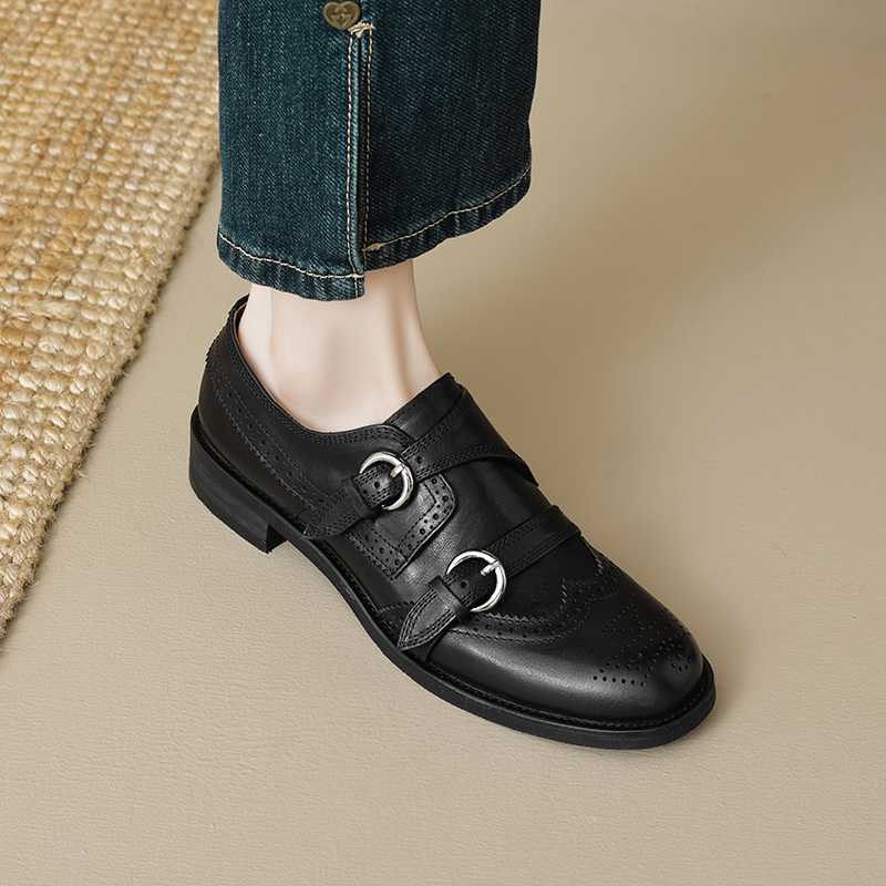 EAGSITY Sepatu Wanita Gaya Ing - Leather Work Oxfords ulasan dan harga