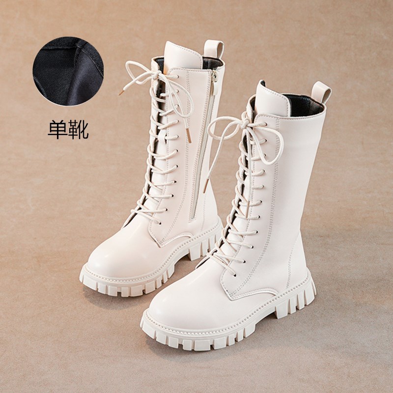 Sepatu Bot Kulit PU Tinggi Gay - Leather Work For Kids ulasan dan harga
