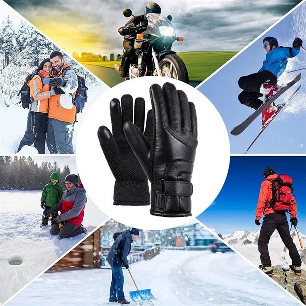 Sarung Tangan Ski Elektrik Pem - Leather Work Winter Gloves ulasan dan harga