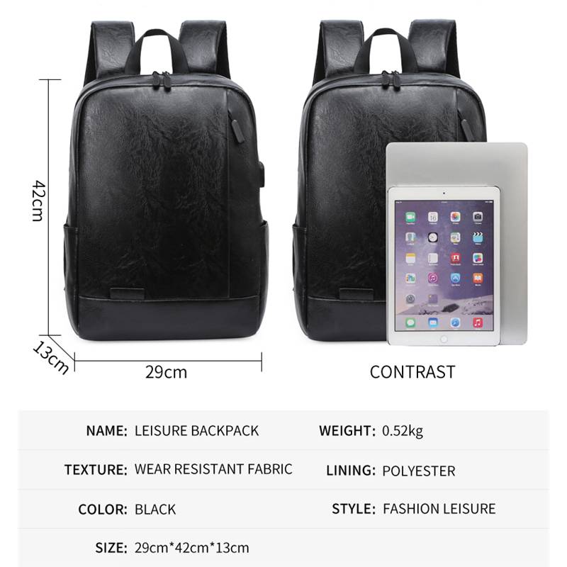 Ransel Modis Pria Tas Kulit PU - Leather Work Bag Mens ulasan dan harga