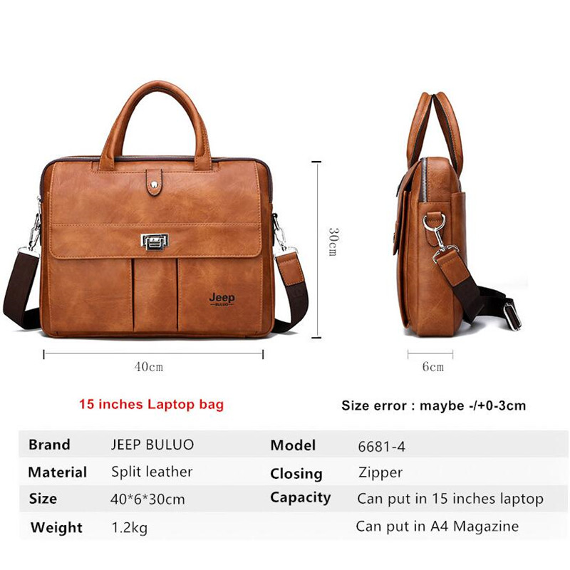Tas Kulit Pria Jeep Buluo, Tas - Leather Work Bag Mens ulasan dan harga