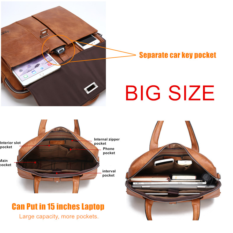 Tas Kulit Pria Jeep Buluo, Tas - Leather Work Bag Mens ulasan dan harga