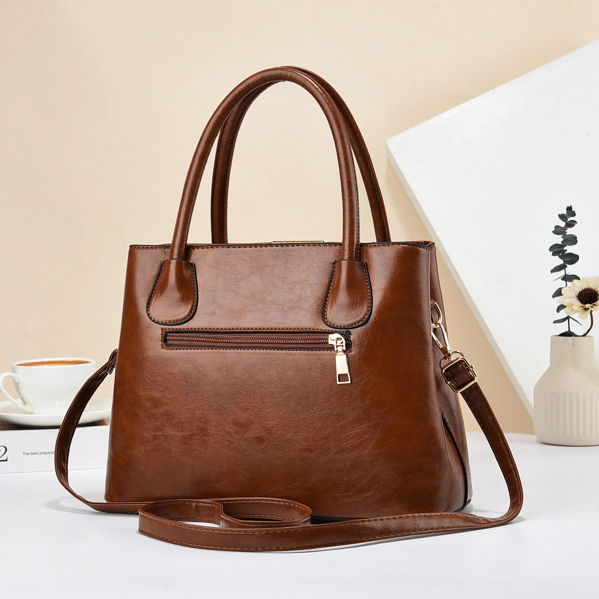 Tas tangan kulit PU wanita, ta - Leather Work Handbags For Women ulasan dan harga
