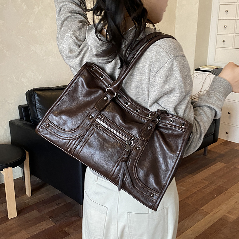 Tas Tangan Sepeda Motor Retro  - Leather Work Handbags For Women ulasan dan harga