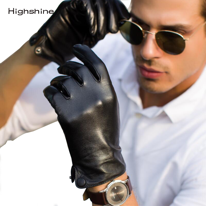 Pria Real Asli Kulit Domba Kul - Leather Work Winter Gloves ulasan dan harga