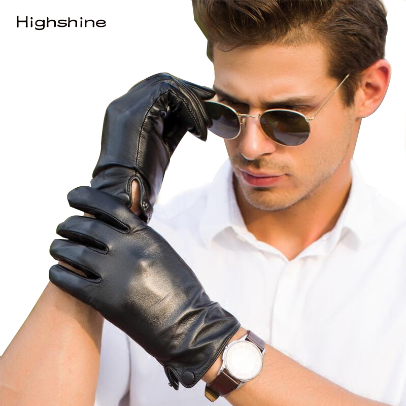 Pria Real Asli Kulit Domba Kul - Leather Work Winter Gloves ulasan dan harga