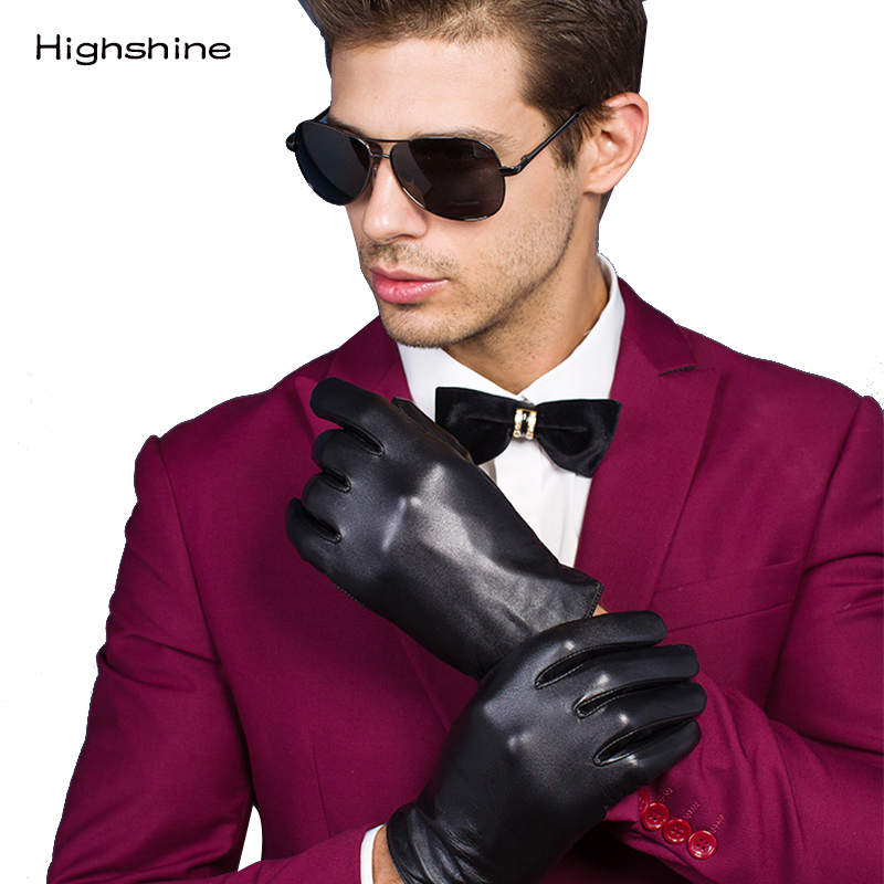 Pria Real Asli Kulit Domba Kul - Leather Work Winter Gloves ulasan dan harga