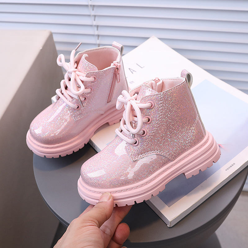 Sepatu Bot Pendek Kulit PU Ber - Leather Work For Kids ulasan dan harga